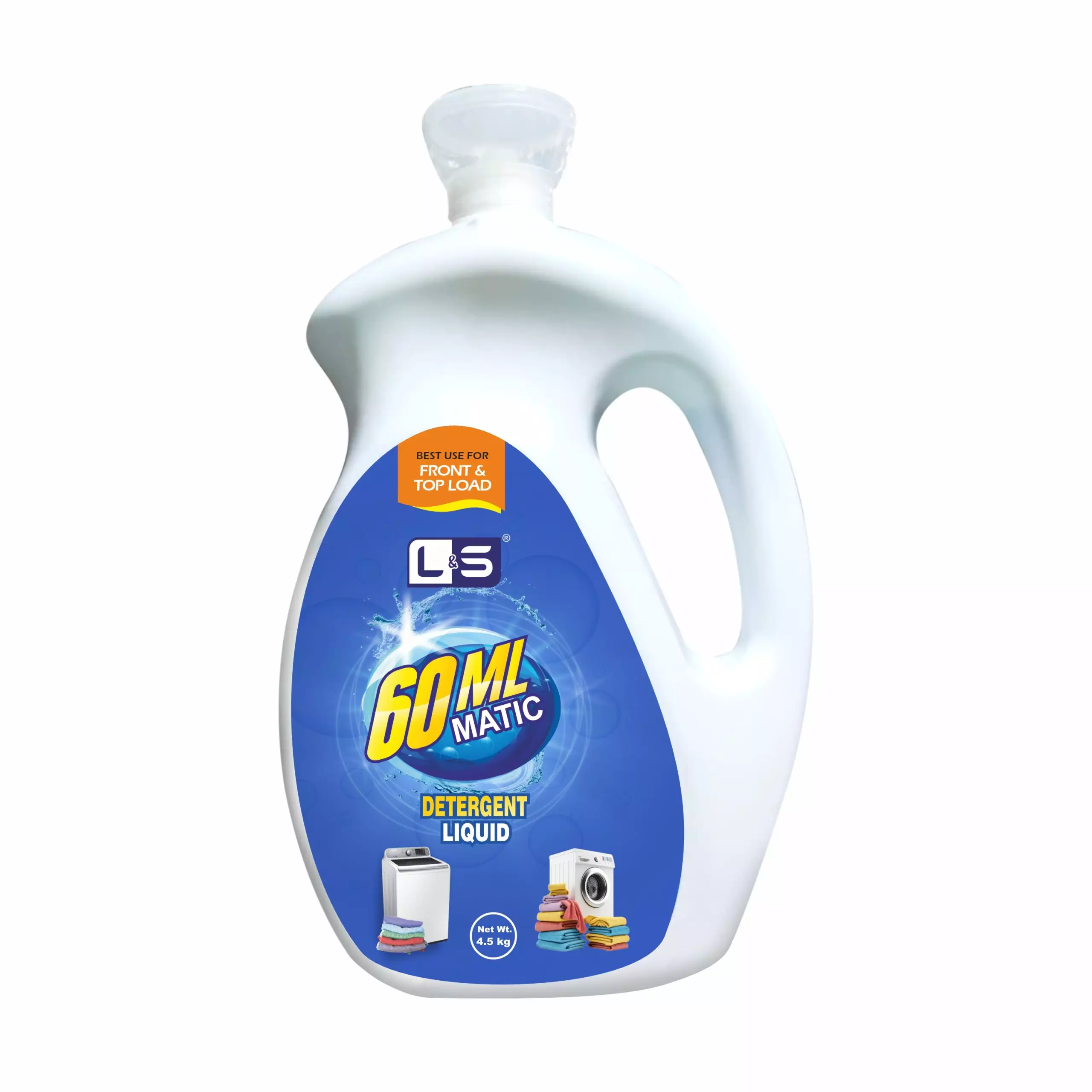 L&S 60ML MATIC Top and front Load Liquid Detergent , Specially designed to remove Tough Dried Stains, 1st time in Washing Machine